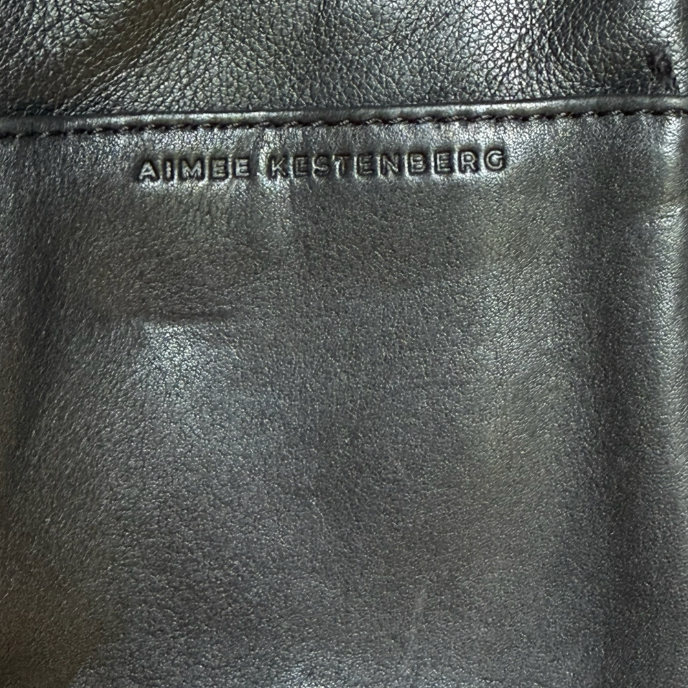 Aimee Kestenberg Black Small Leather Chain Crossbody Shoulder Bag Purse Handbag - Picture 9 of 14